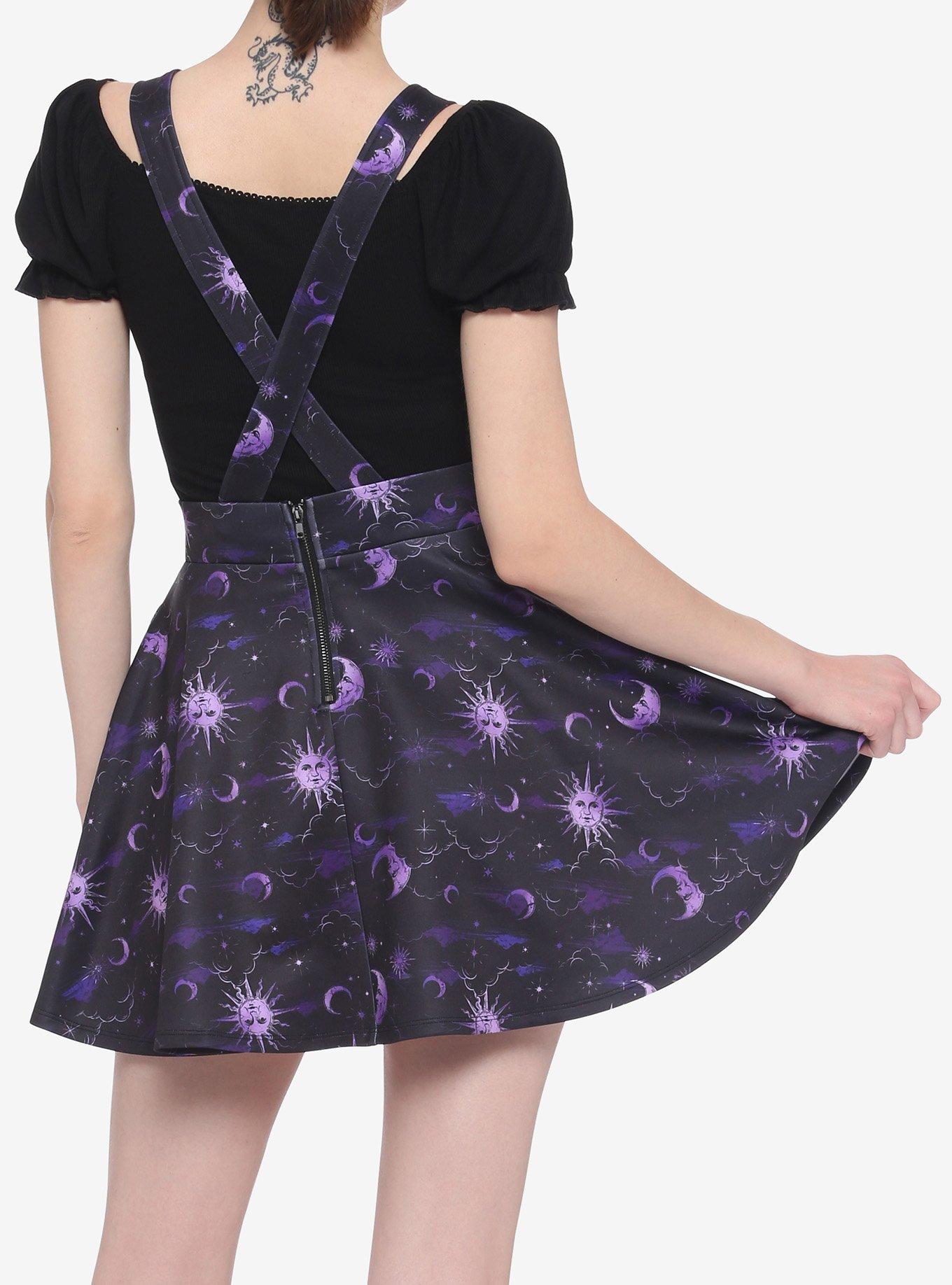 Purple Celestial Suspender Skirt, CELESTIAL, alternate