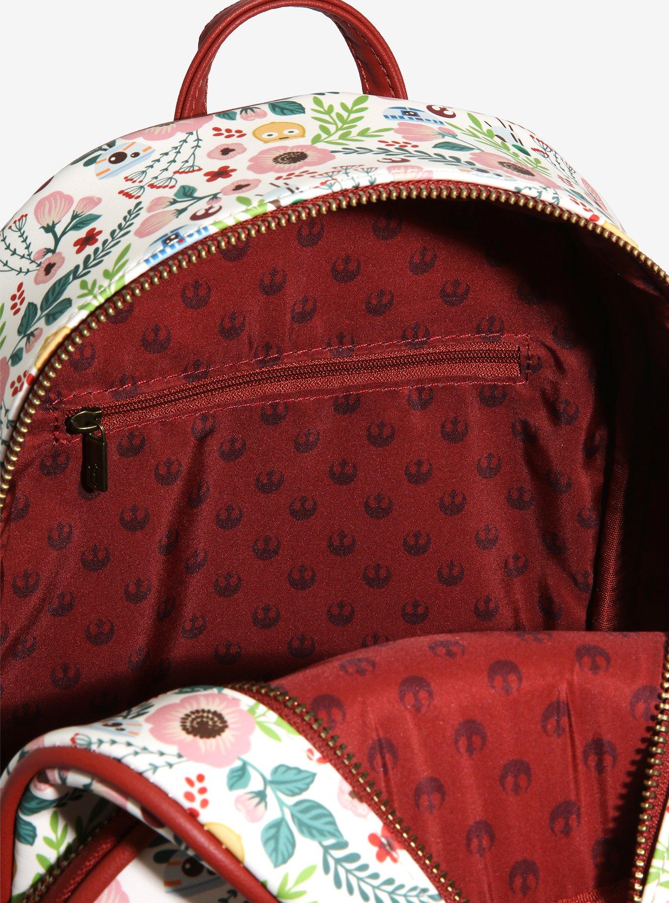 Loungefly Star Wars Droids Floral Mini Backpack - BoxLunch Exclusive, , alternate
