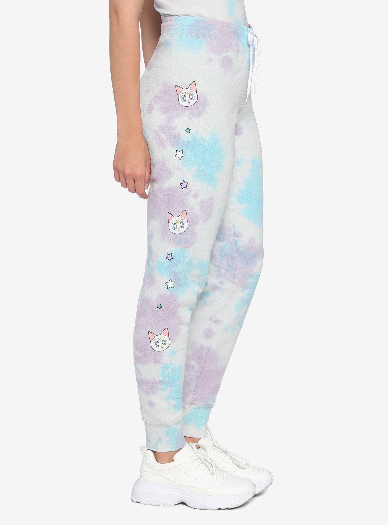 Sailor Moon Luna & Artemis Cloud Wash Girls Sweatpants, MULTI, alternate