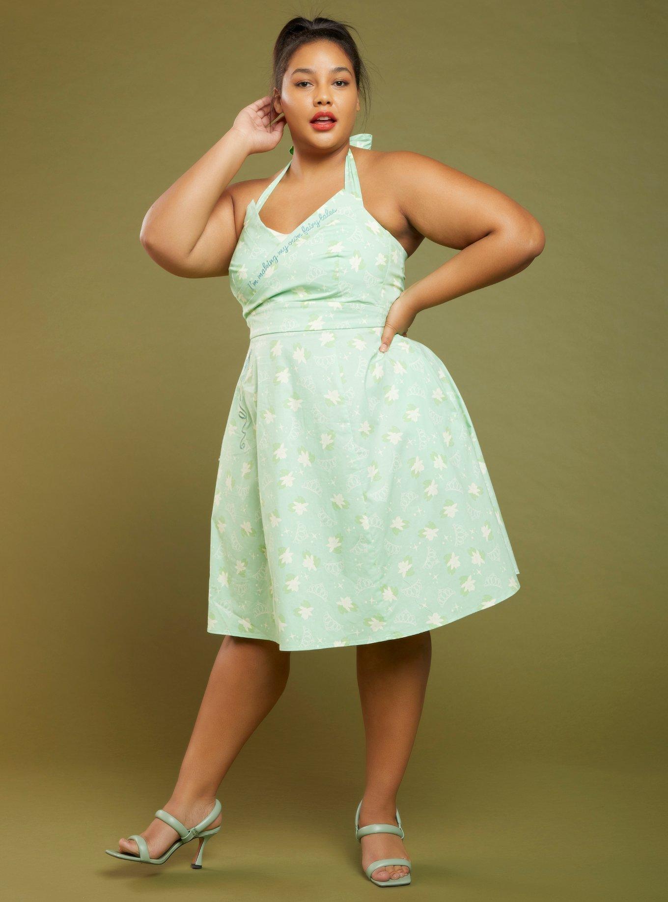 Her Universe Disney The Princess And The Frog Icon Retro Halter Dress Plus Size, MULTI, alternate