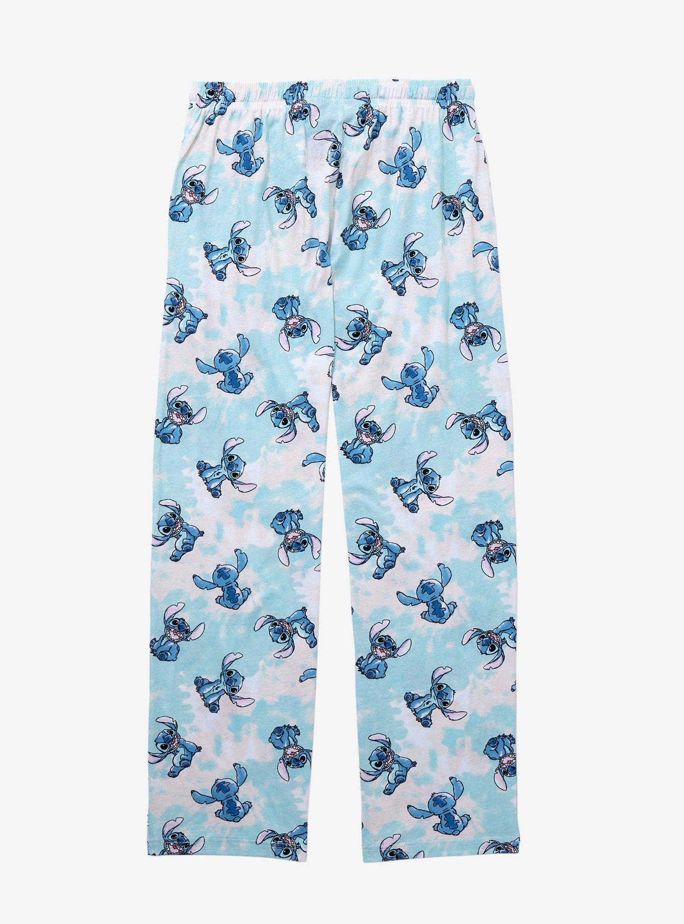 Disney Lilo & Stitch Stitch Expressions Sleep Pants - BoxLunch Exclusive, LIGHT BLUE WASH, alternate