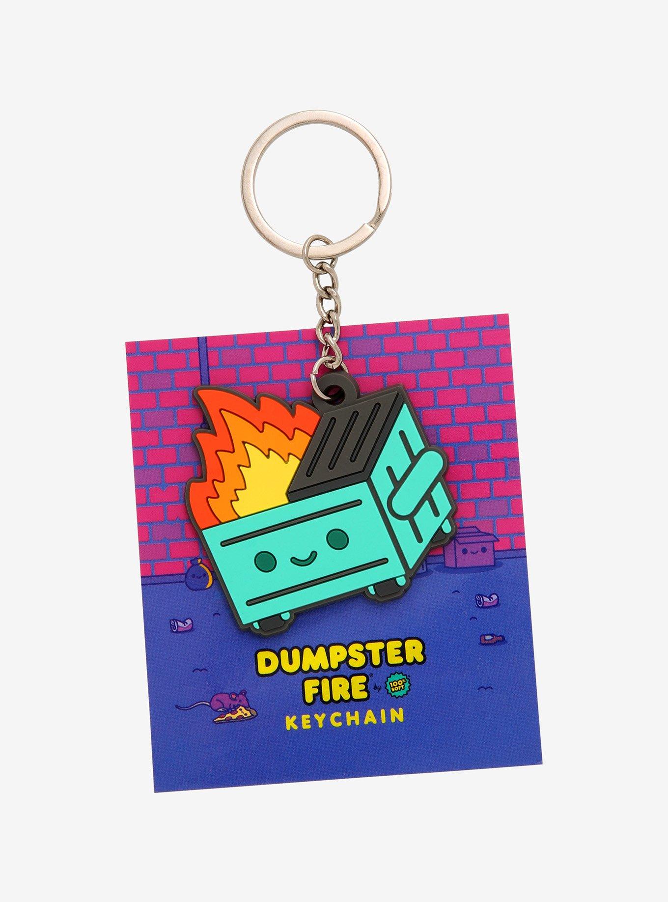 100% Soft Dumpster Fire Key Chain, , alternate