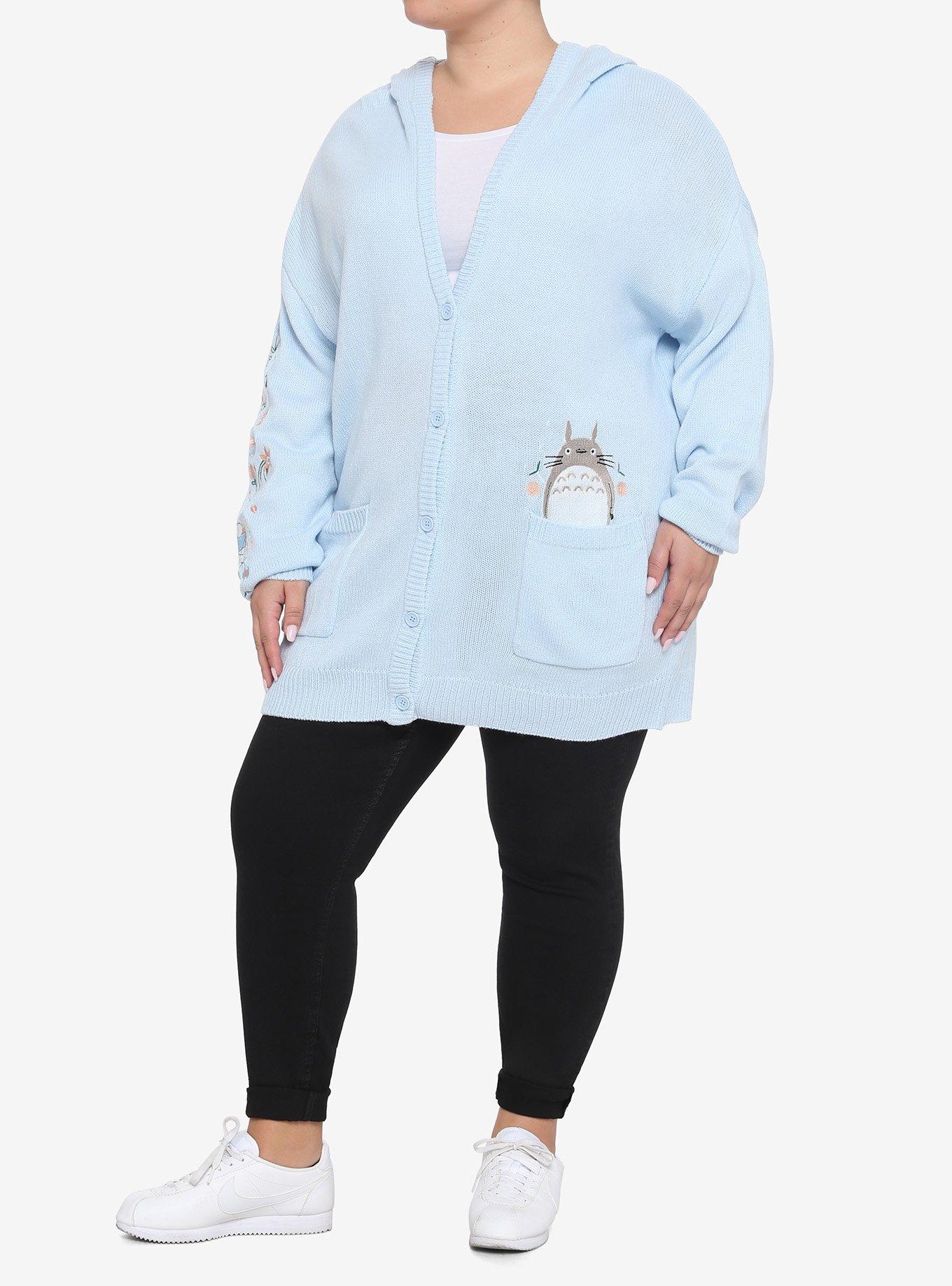 Studio Ghibli My Neighbor Totoro Embroidered Hooded Girls Cardigan Plus Size, MULTI, alternate