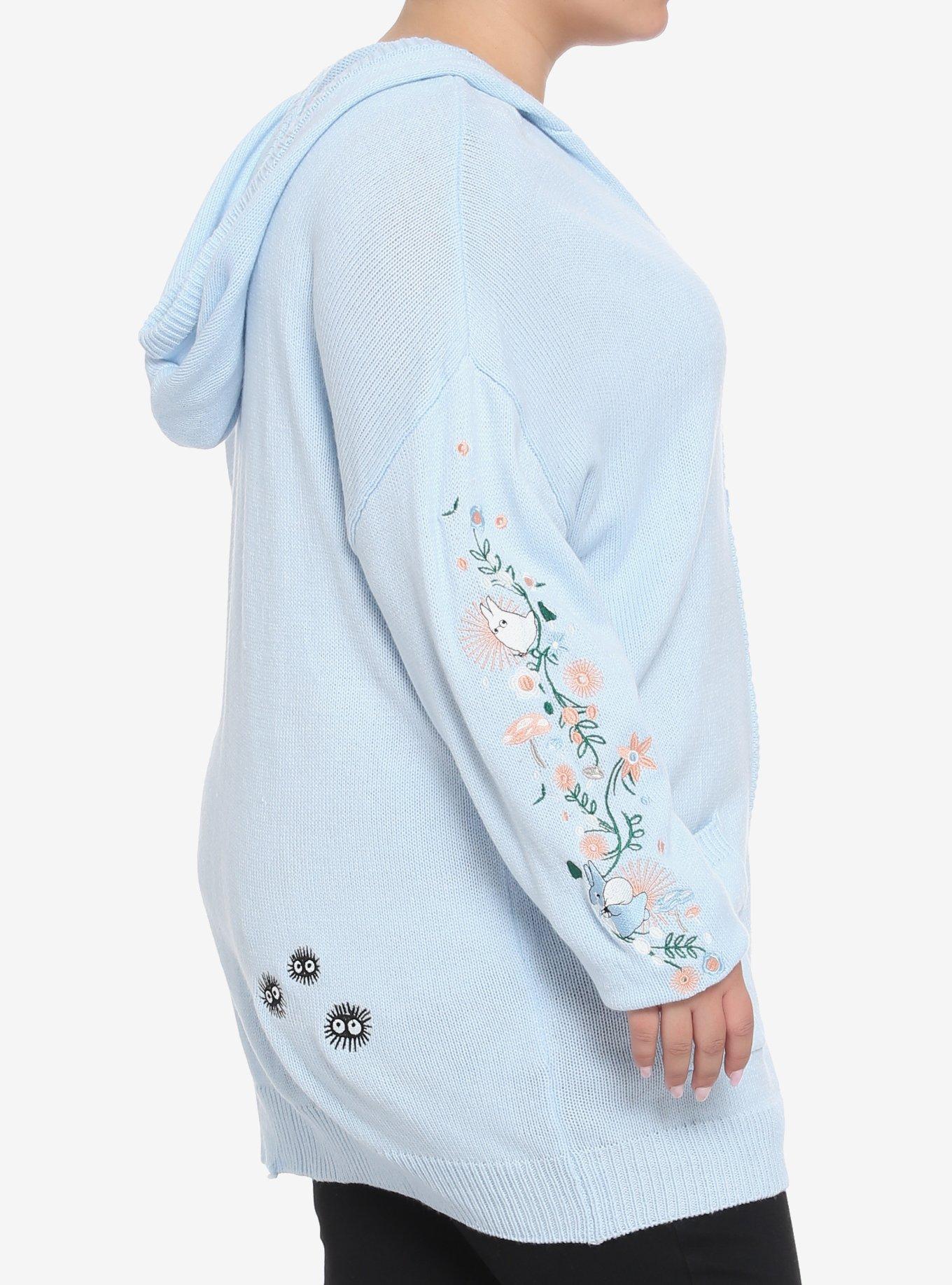 Studio Ghibli My Neighbor Totoro Embroidered Hooded Girls Cardigan Plus Size, MULTI, alternate