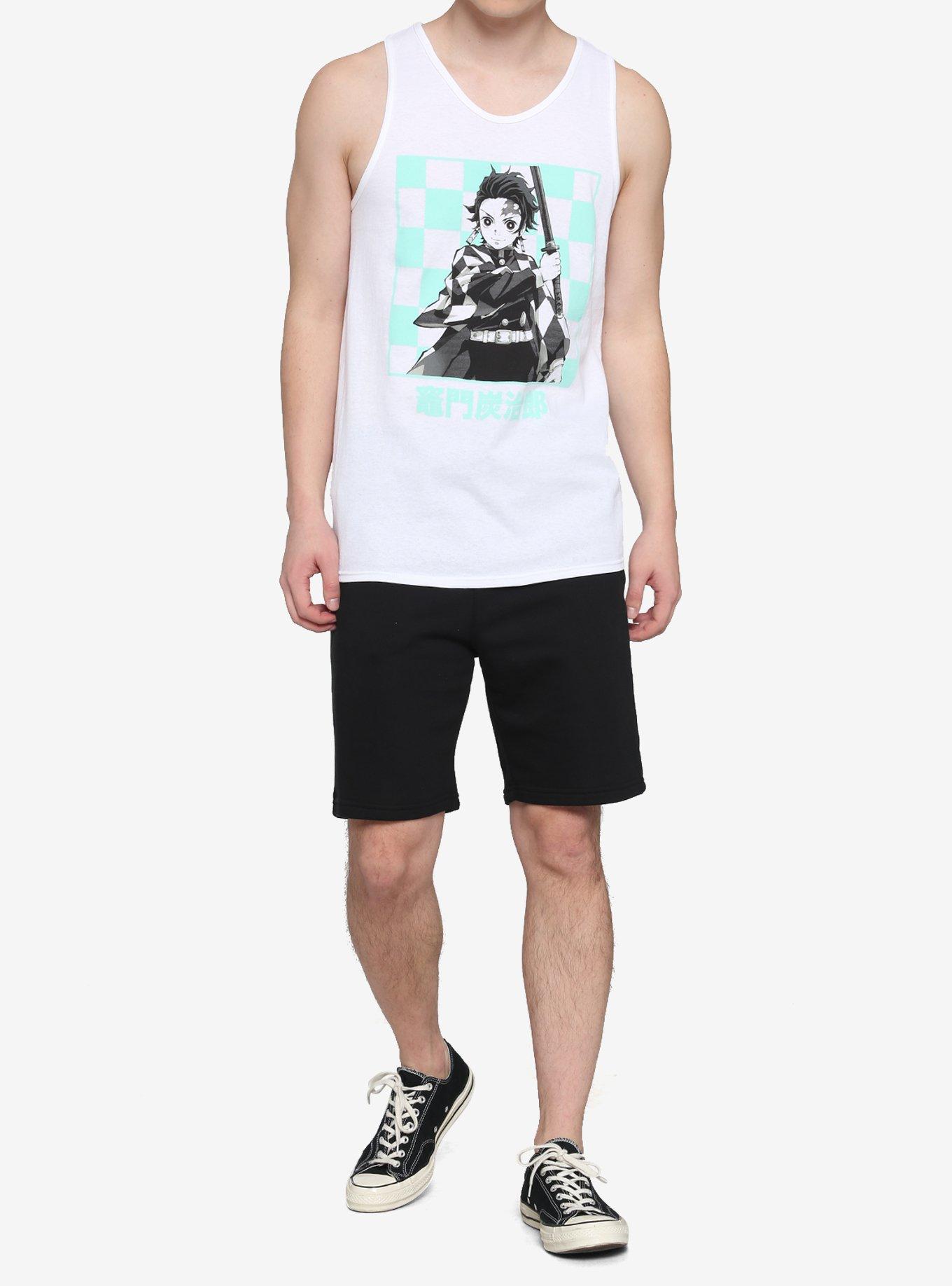 Demon Slayer: Kimetsu No Yaiba Tanjiro Checkered Tank Top, MULTI, alternate