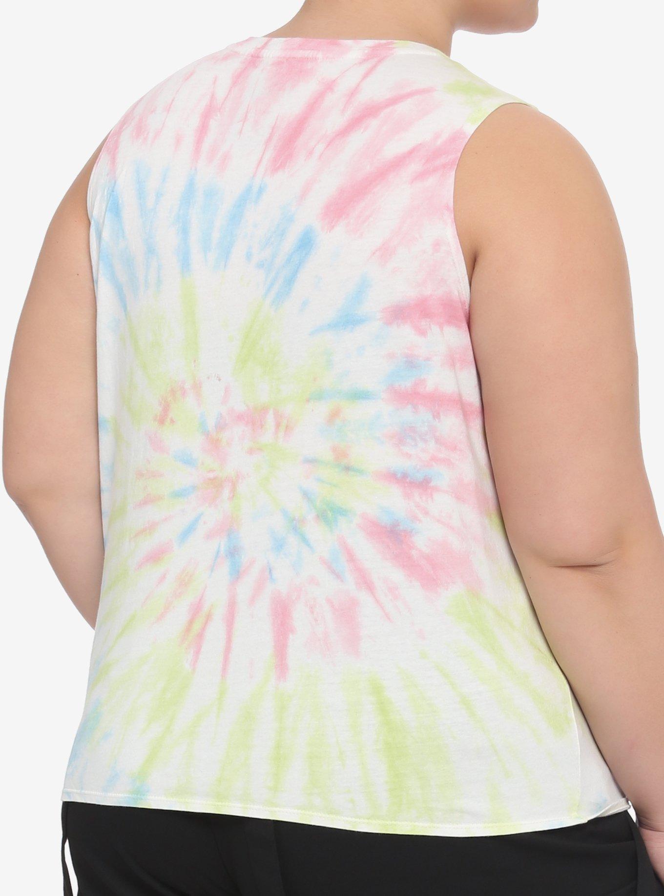 Disney Lilo & Stitch Tie-Dye Tie-Front Muscle Top Plus Size, MULTI, alternate