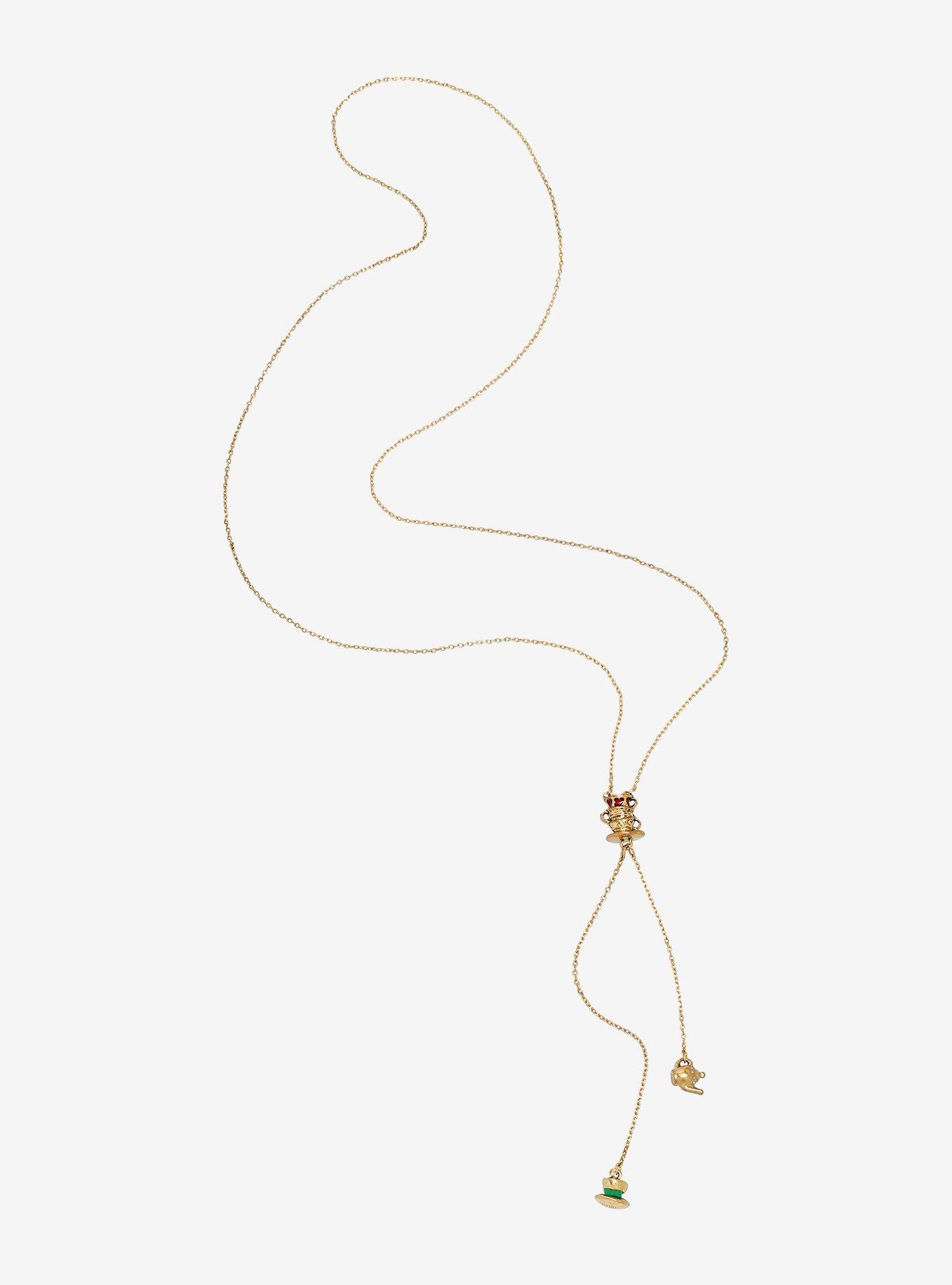 Disney Alice in Wonderland Tea Party Drop Necklace, , alternate