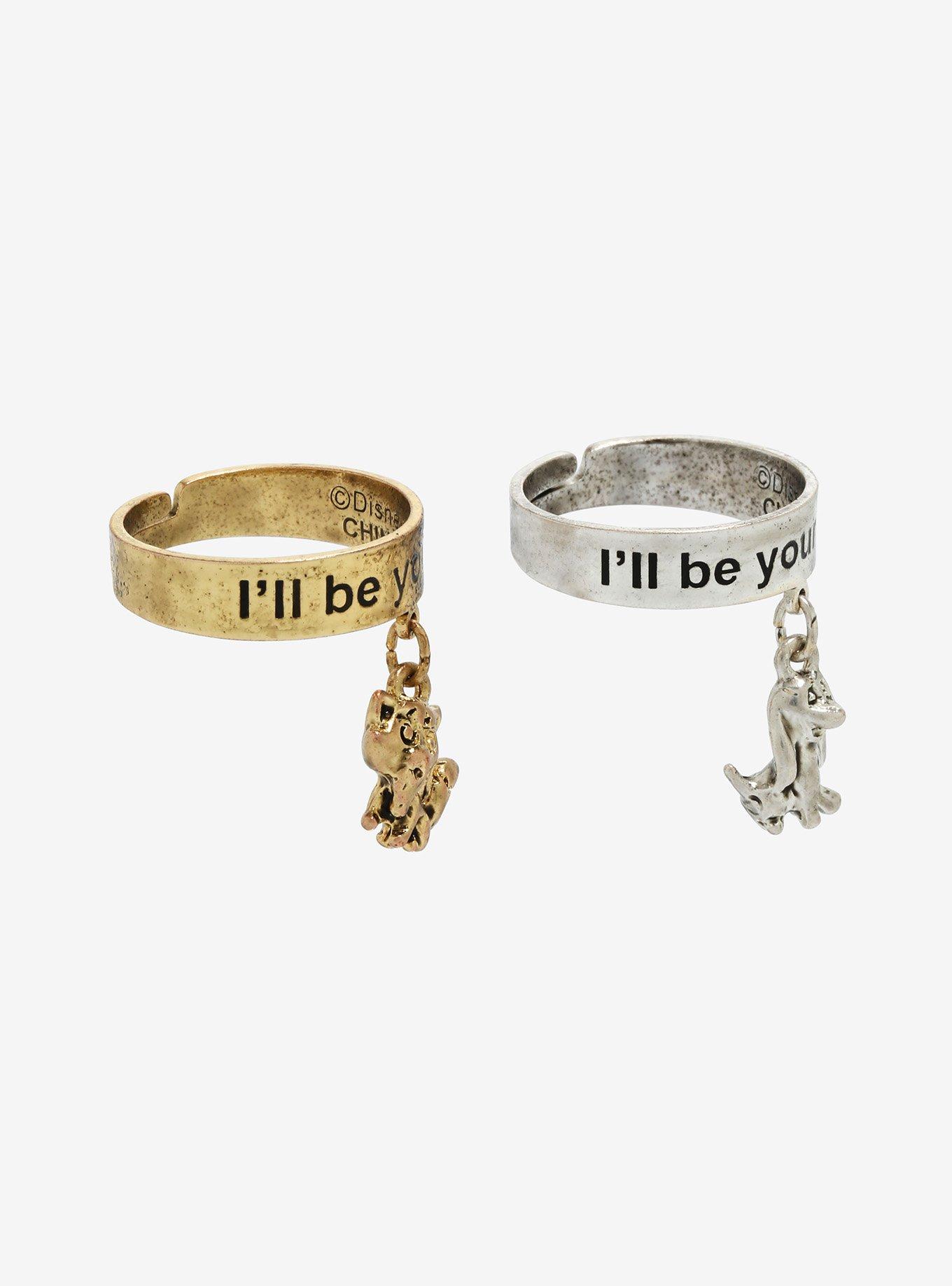 Disney The Fox and the Hound Best Friend Ring Set - BoxLunch Exclusive, , alternate