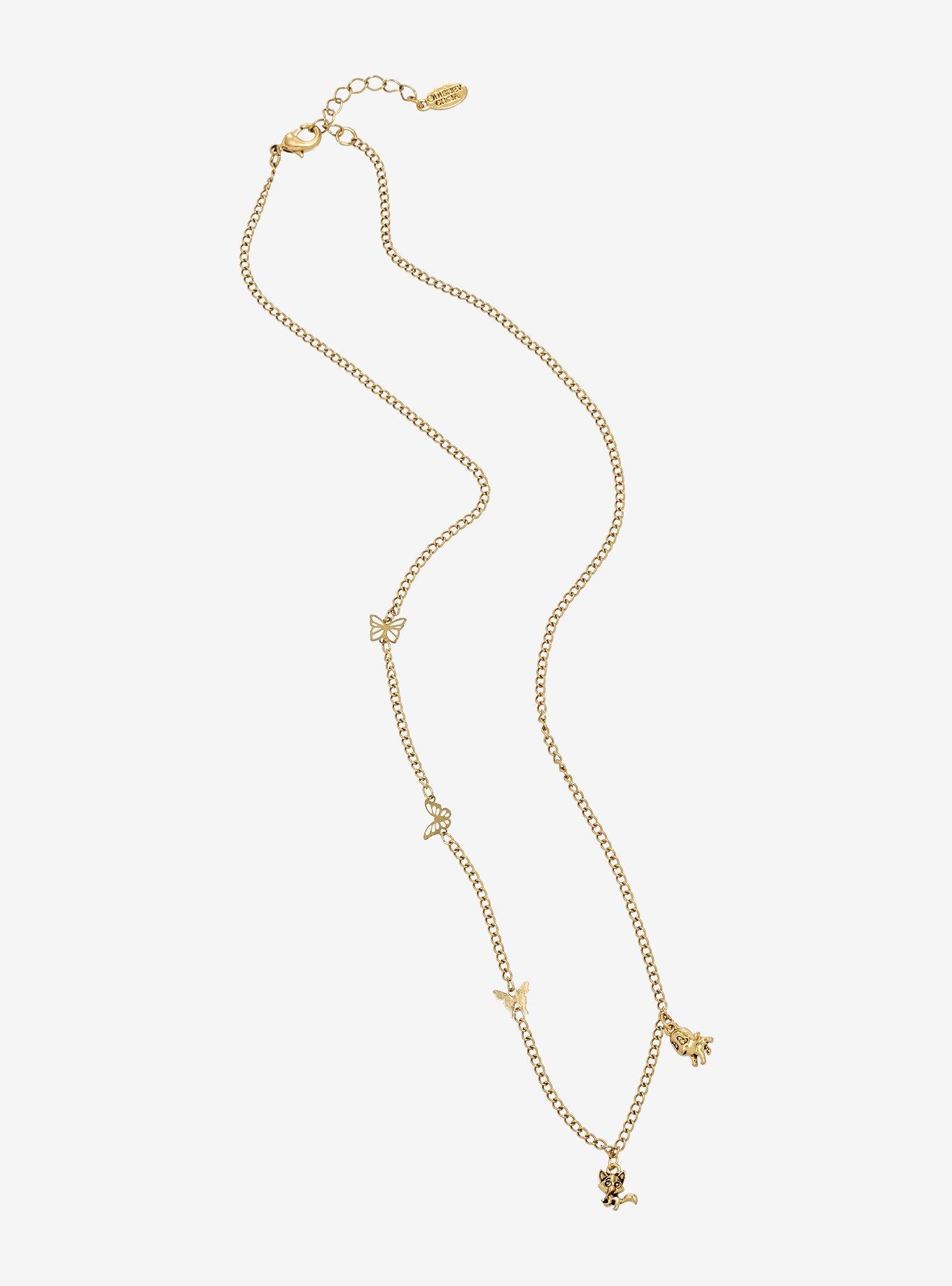 Disney The Fox and the Hound Butterflies Necklace, , alternate