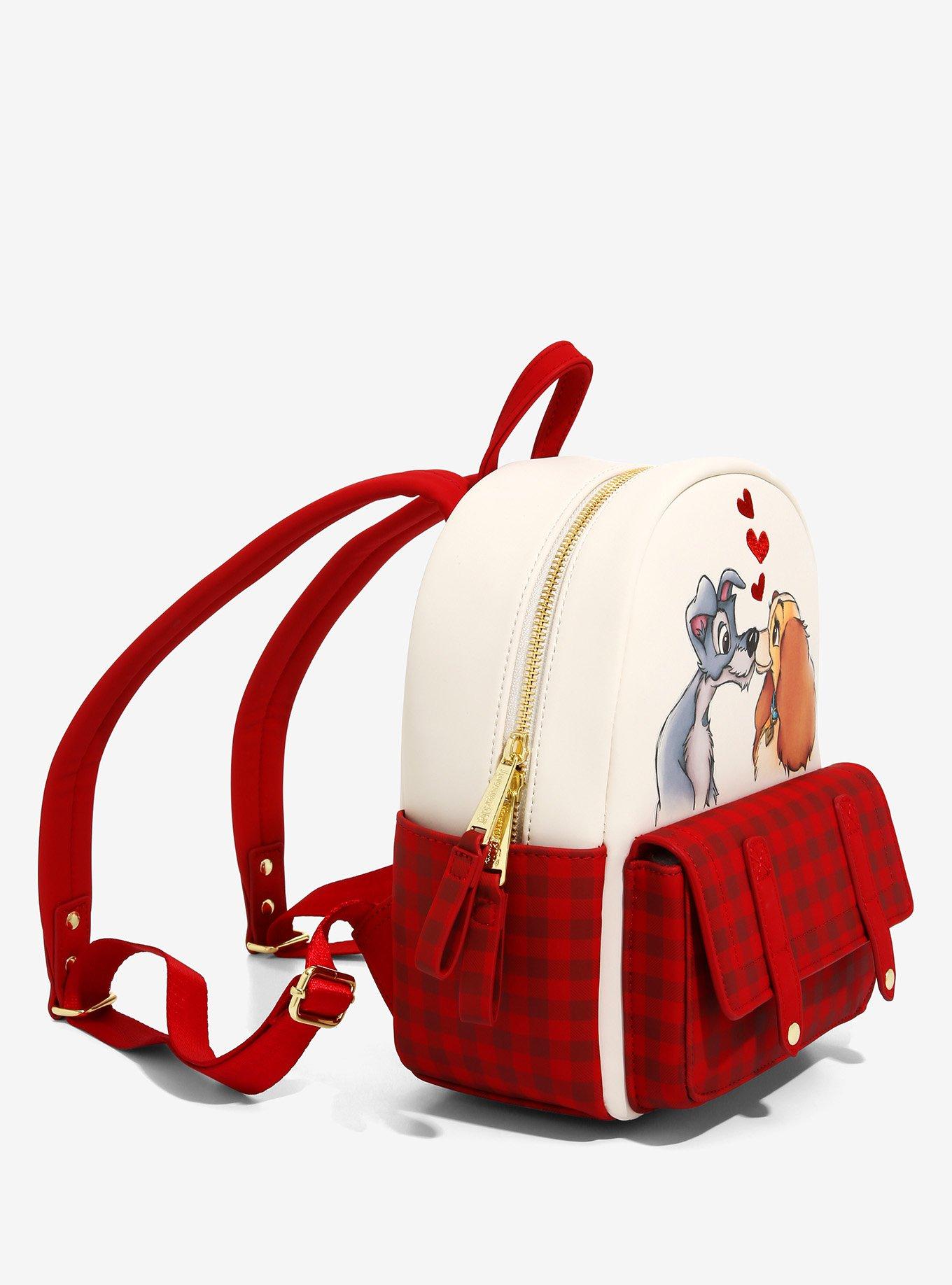 Loungefly Disney Lady and the Tramp Love Plaid Mini Backpack - BoxLunch Exclusive, , alternate