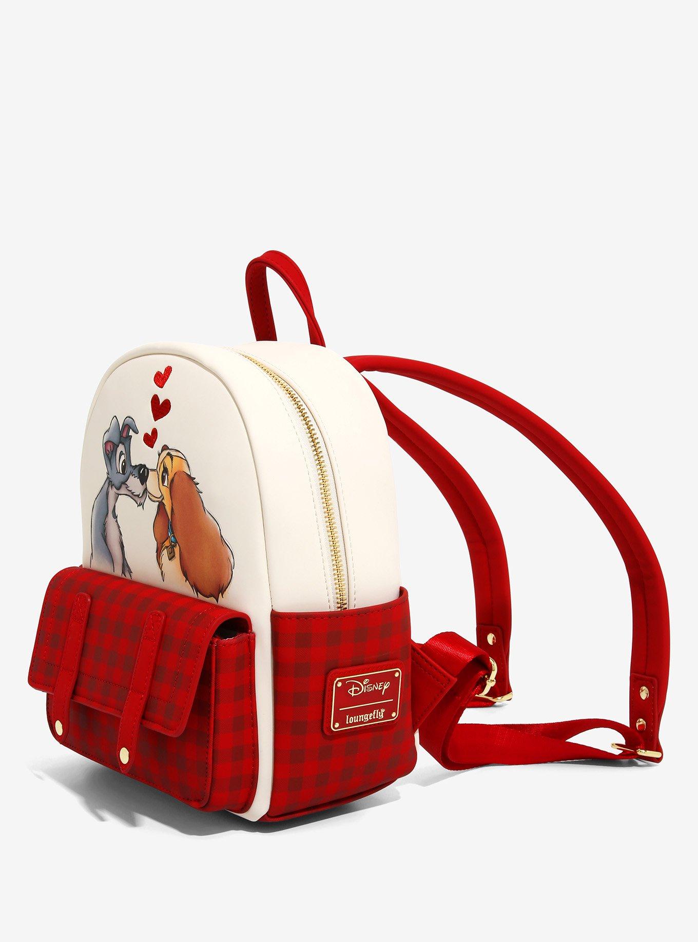 Loungefly Disney Lady and the Tramp Love Plaid Mini Backpack - BoxLunch Exclusive, , alternate