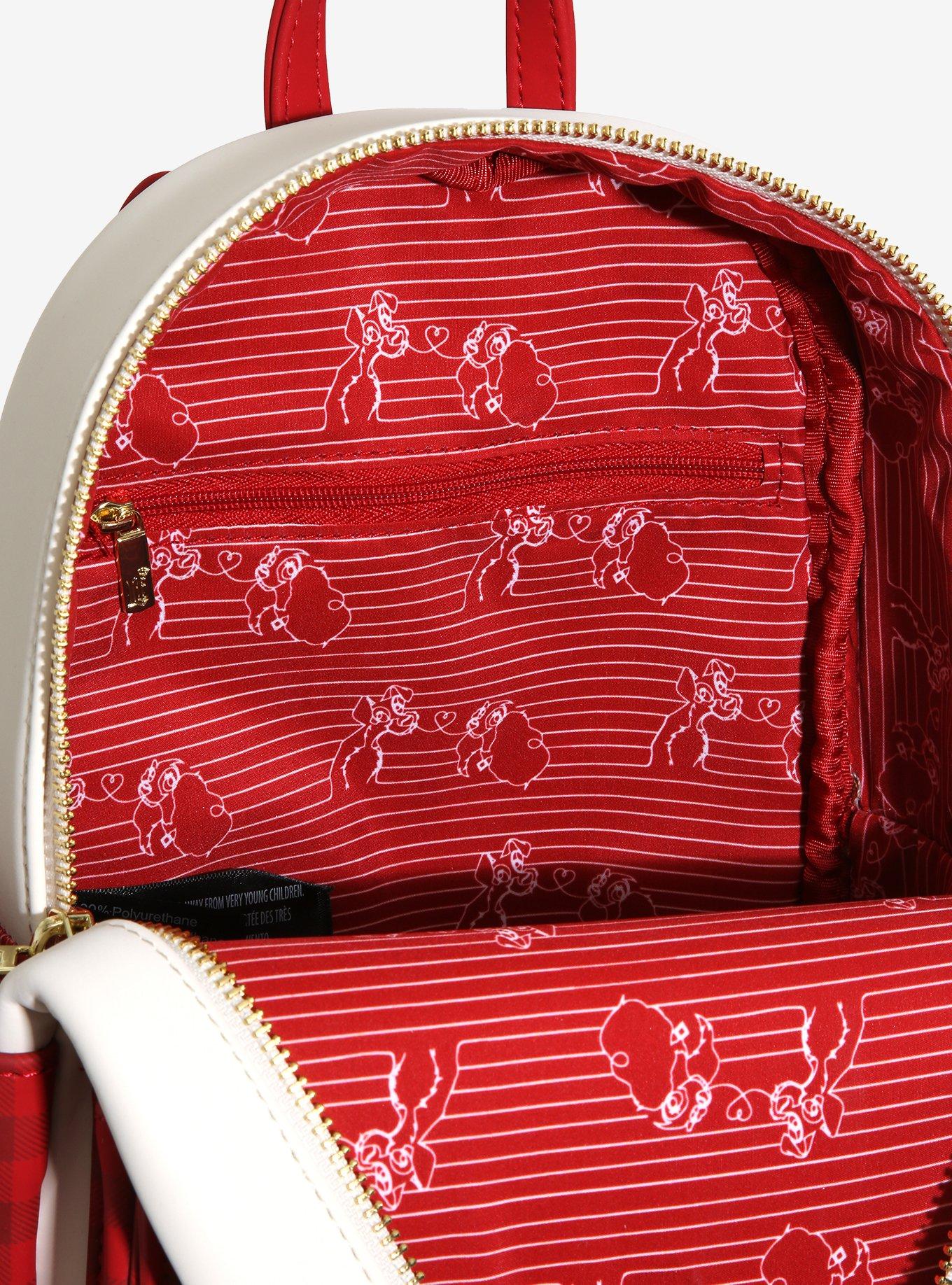 Loungefly Disney Lady and the Tramp Love Plaid Mini Backpack - BoxLunch Exclusive, , alternate