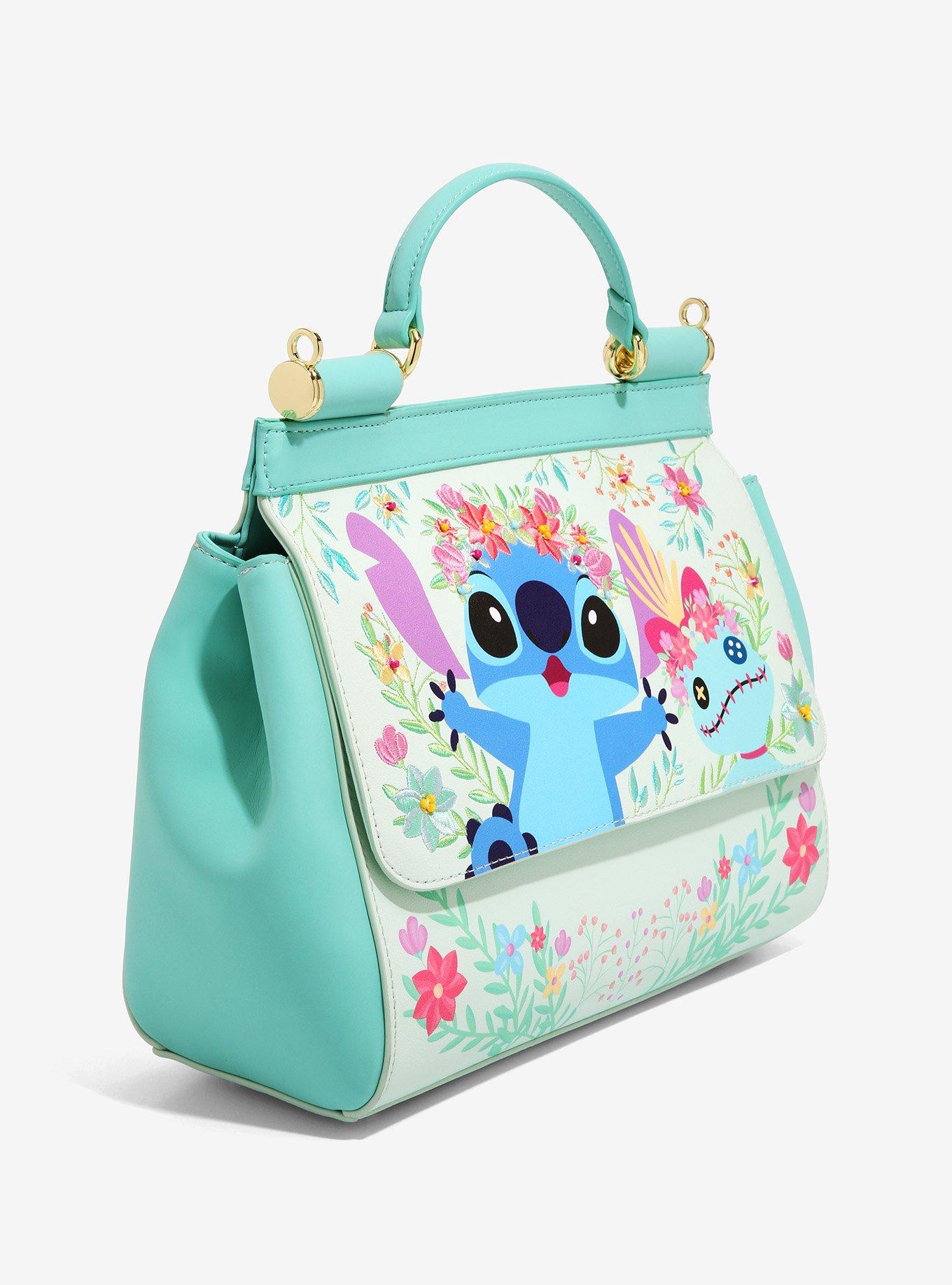 Loungefly Disney Lilo & Stitch Floral Stitch & Scrump Handbag - BoxLunch Exclusive, , alternate