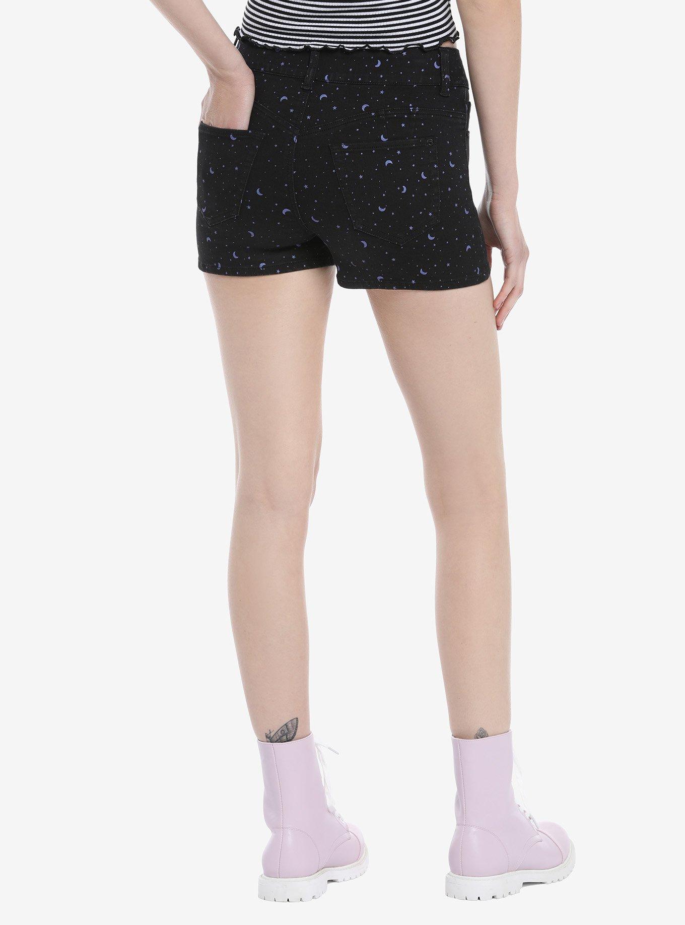 HT Denim Moon Star Ziggy Curvy High-Waisted Shorts, CELESTIAL, alternate