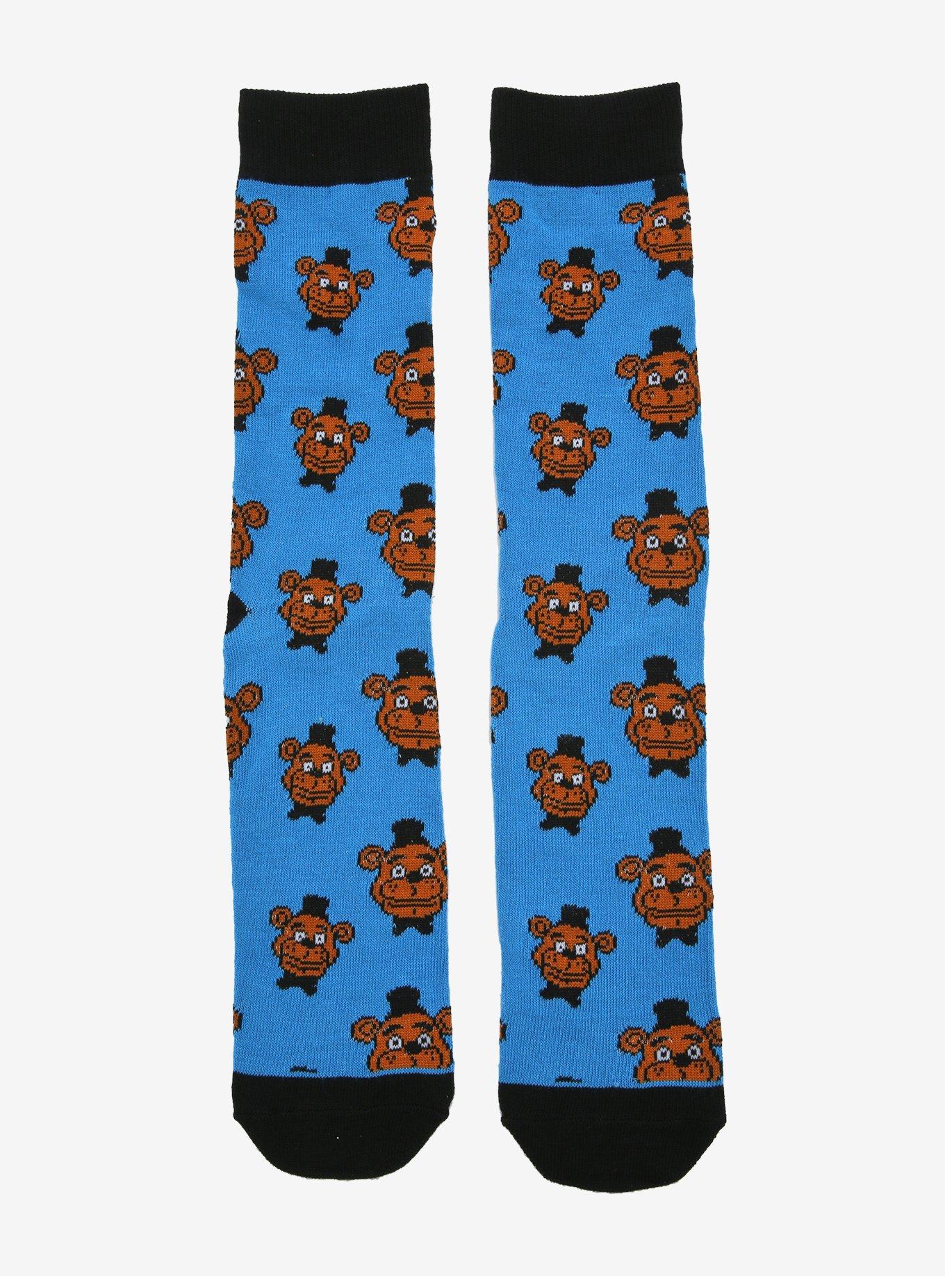 Five Nights At Freddy's Blue Freddy Crew Socks, , alternate