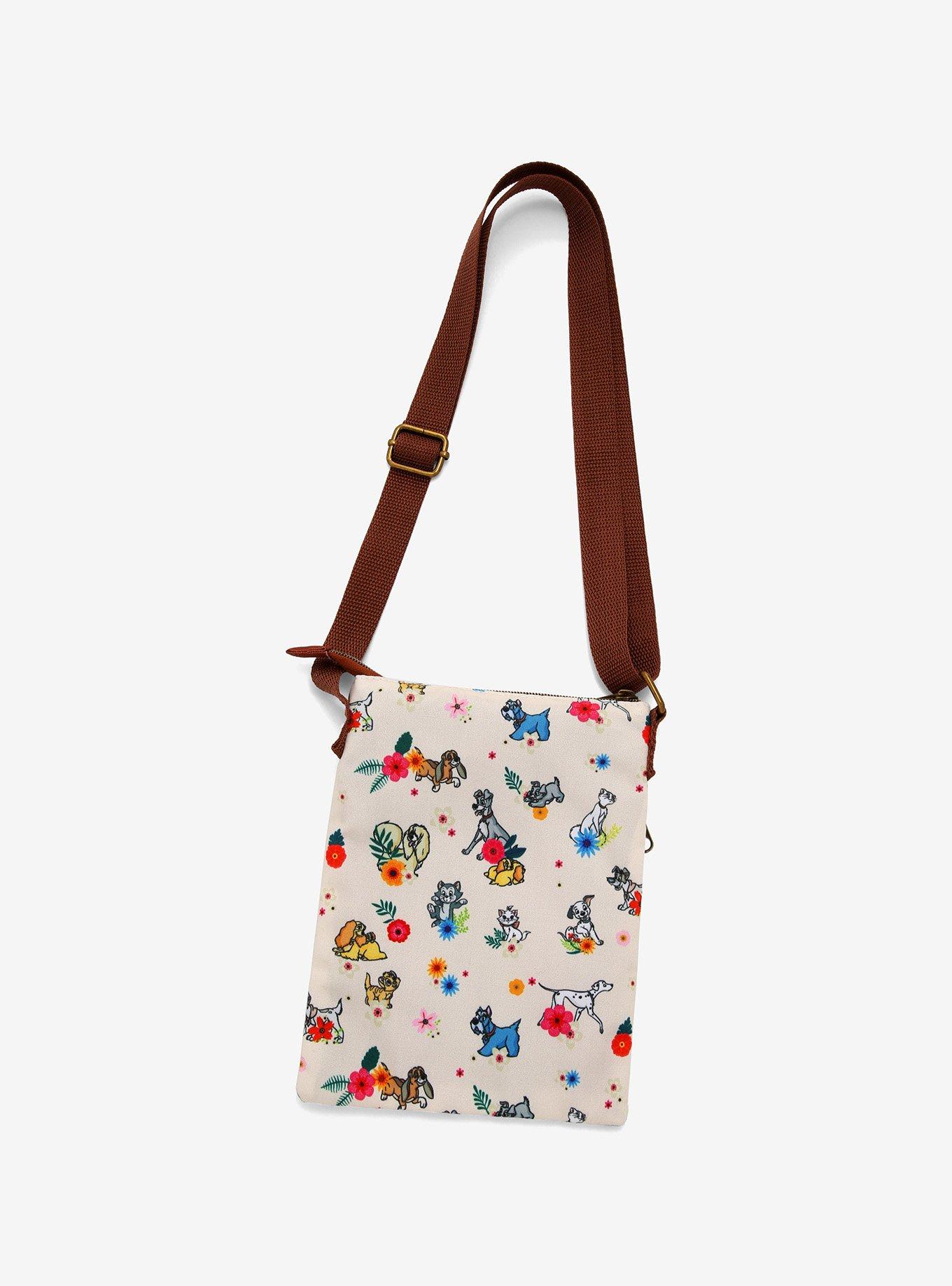 Loungefly Disney Dogs & Cats Floral Passport Crossbody Bag | Hot Topic