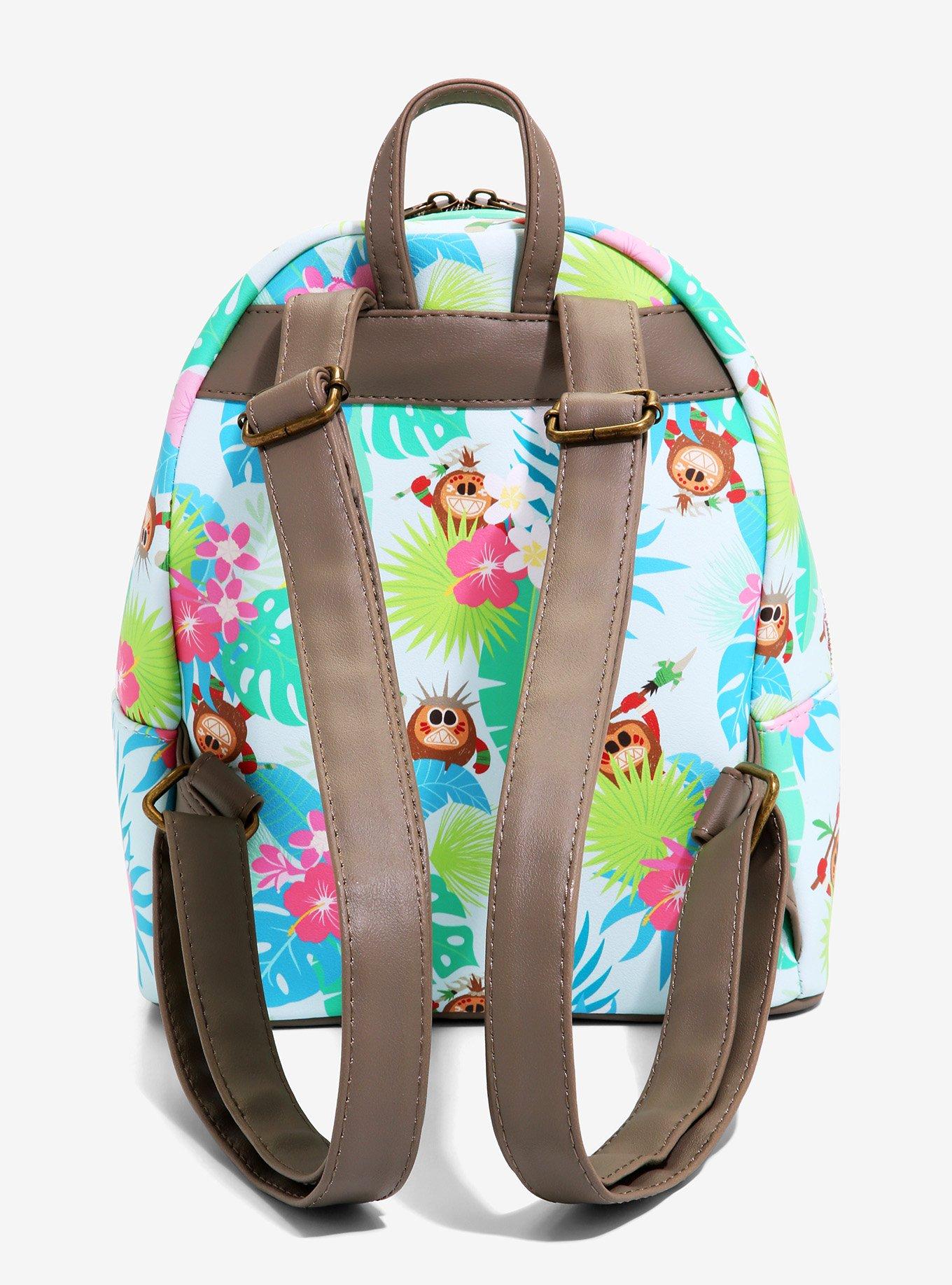 Loungefly Disney Moana Pua Hei Hei Kakamora Floral Mini Backpack, , alternate