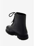 Black PVC Combat Boots, MULTI, alternate