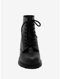 Black PVC Combat Boots, MULTI, alternate