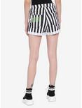 Beetlejuice Stripe Hi-Rise Button-Front Shorts, WHITE, alternate