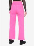 Neon Pink Strap Carpenter Pants, PINK, alternate