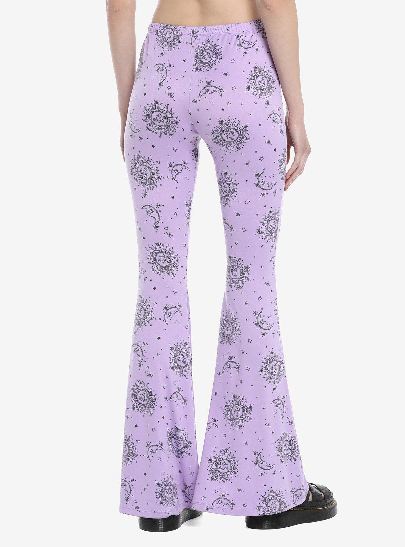 Purple Celestial Flared Leggings, CELESTIAL, alternate