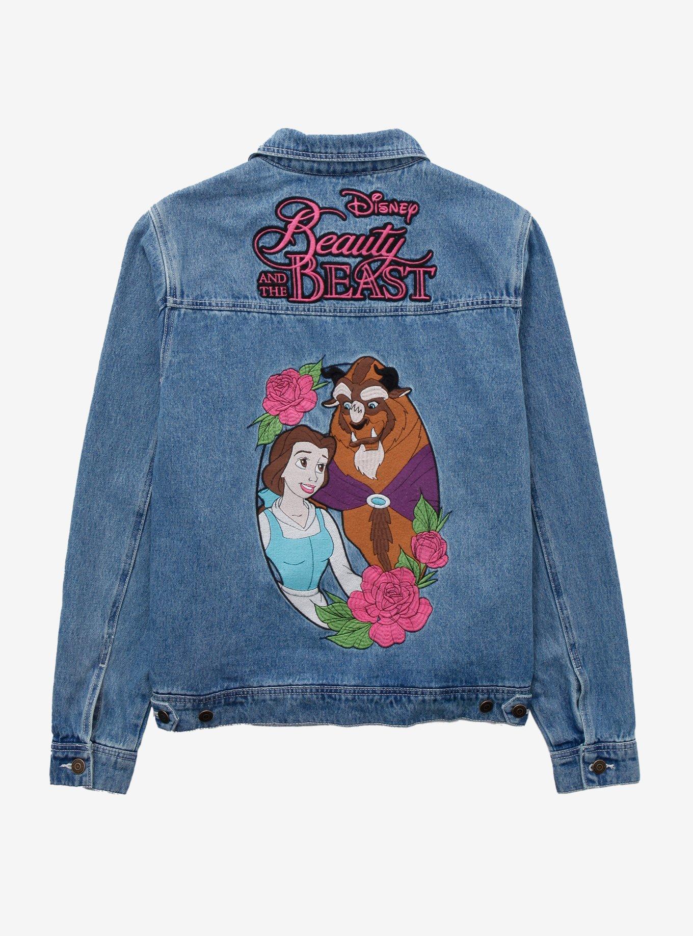 Cakeworthy Disney Beauty and the Beast Roses Denim Jacket, DENIM, alternate