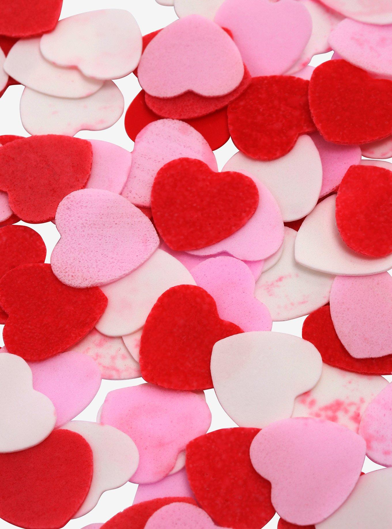 Rose-Scented Hearts Bath Confetti, , alternate