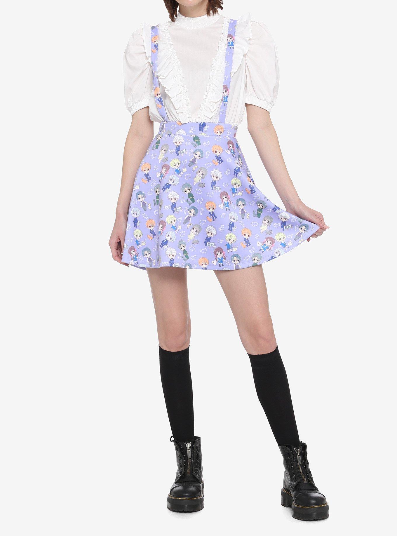 Fruits Basket Chibi Characters Suspender Skirt, MULTI, alternate