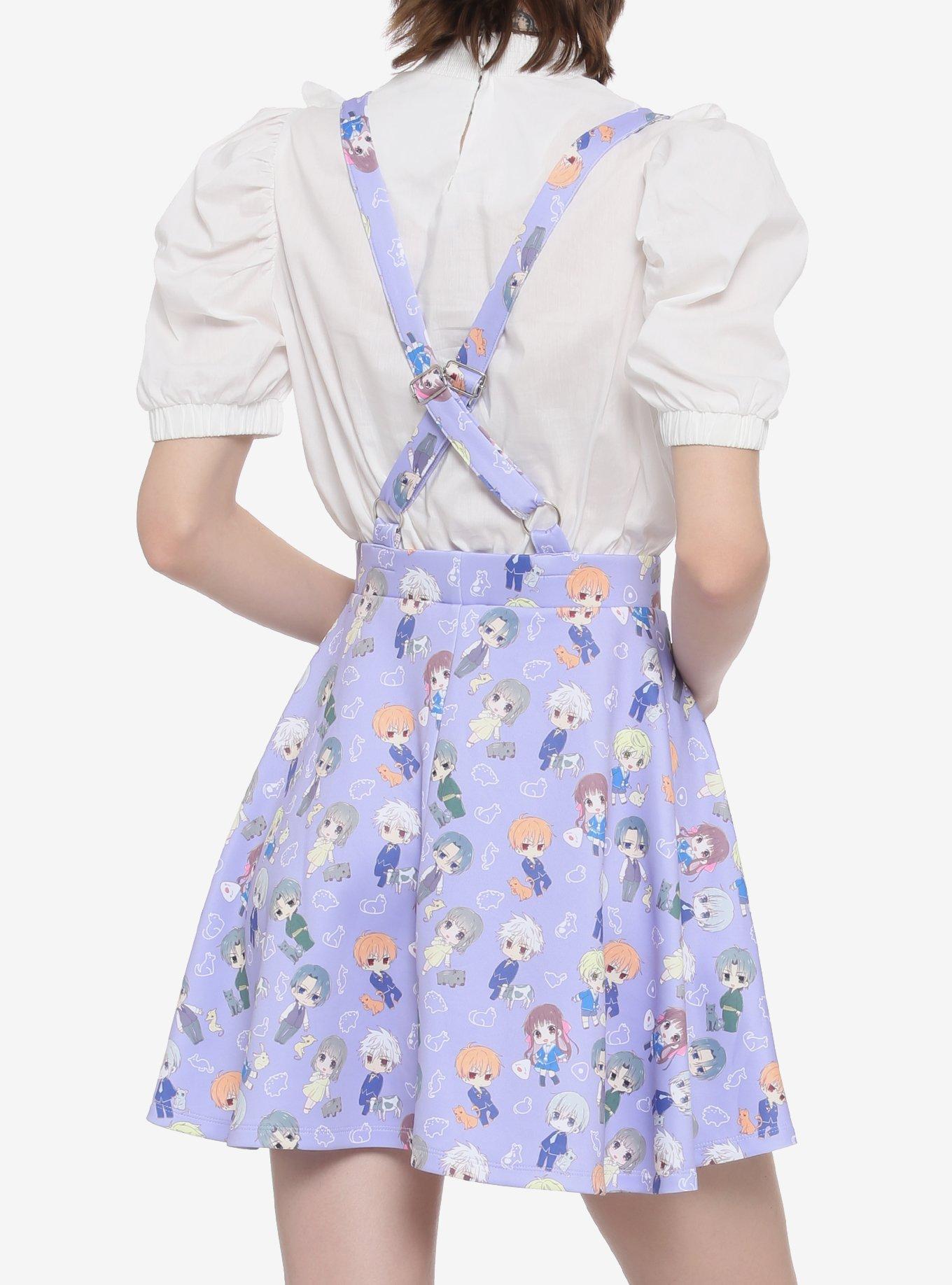 Fruits Basket Chibi Characters Suspender Skirt, MULTI, alternate