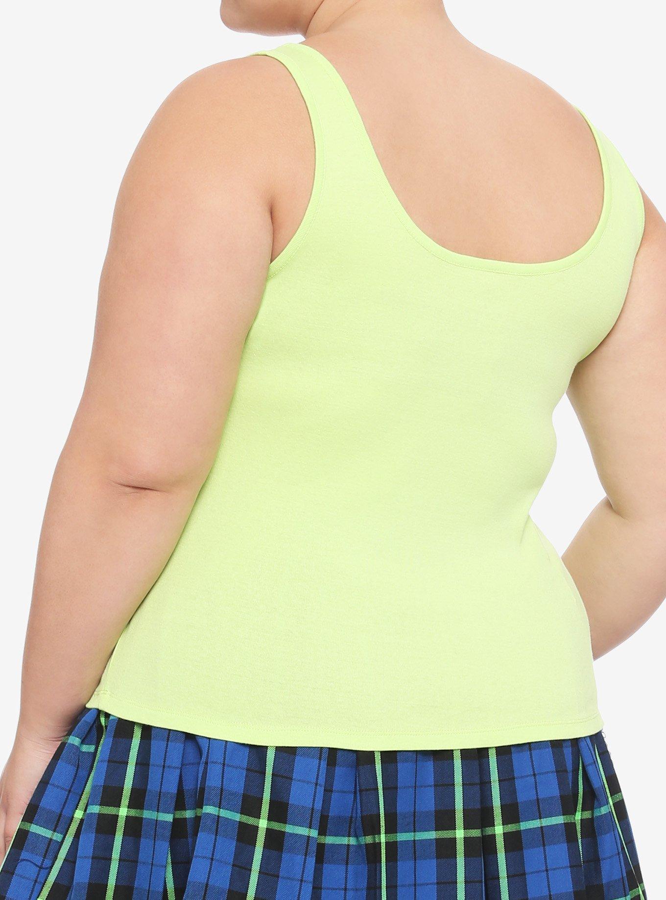 The Nightmare Before Christmas Oogie Boogie Lime Green Girls Tank Top Plus Size, MULTI, alternate