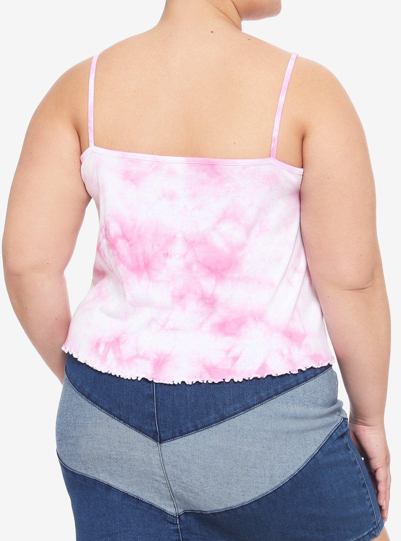 Bratz Logo Tie-Dye Girls Strappy Tank Top Plus Size, MULTI, alternate