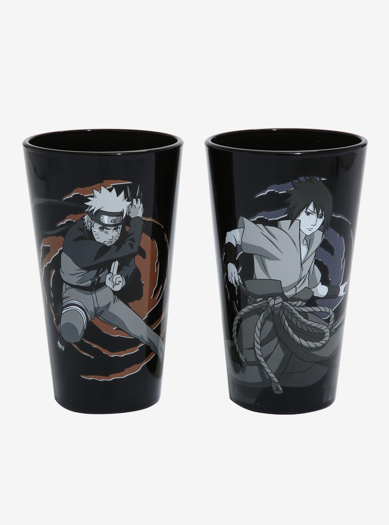 Naruto Shippuden Black & White Characters Pint Glass Set, , alternate