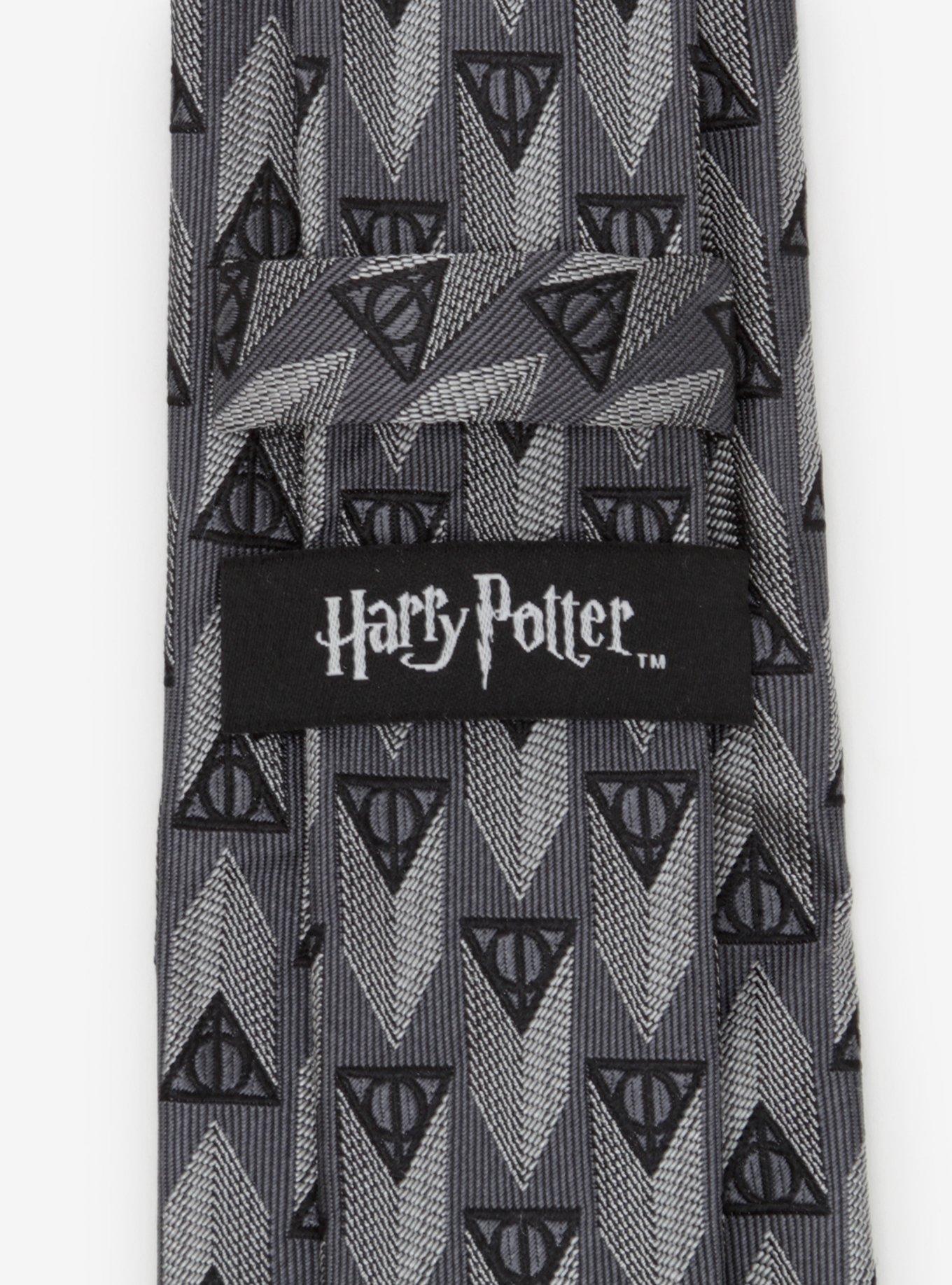 Harry Potter Deathly Hallows Gray Silk Tie, , alternate