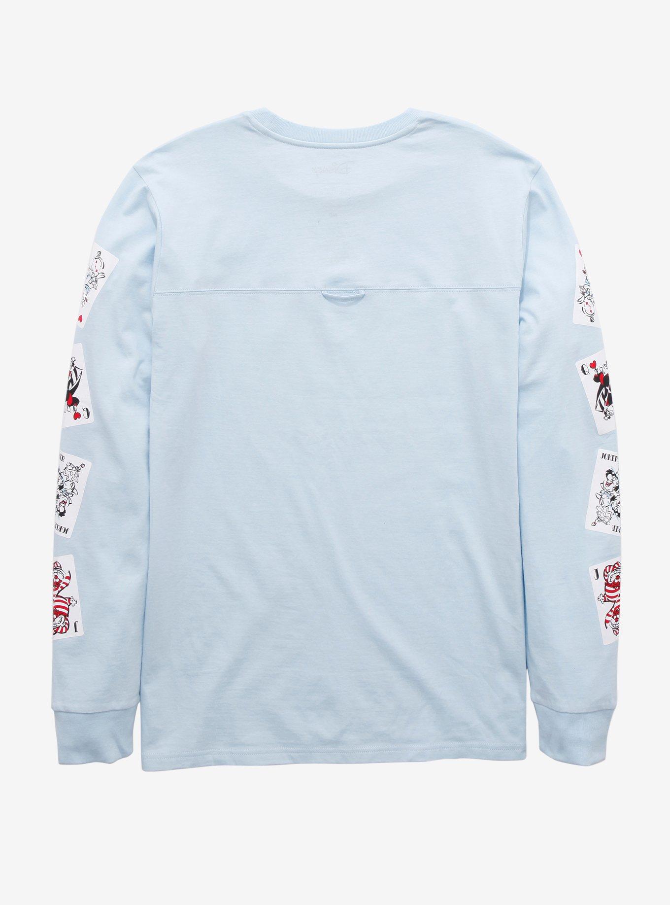 Our Universe Disney Alice in Wonderland Character Playing Cards Long Sleeve T-Shirt, LIGHT BLUE, alternate