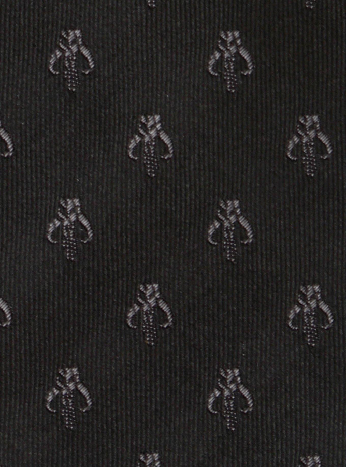 Star Wars Mandalorian Black Silk Tie, , hi-res