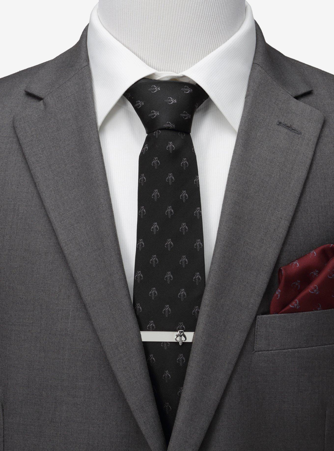 Star Wars Mandalorian Black Silk Tie, , alternate