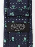 Star Wars The Mandalorian The Child Dotted Navy Youth Tie, , alternate
