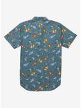 Disney Winnie the Pooh Pooh & Friends Allover Print Woven Button-Up - BoxLunch Exclusive, OLIVE, alternate