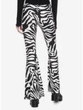 Zebra Stripe Flared Leggings, ABSTRACT ZEBRA, alternate
