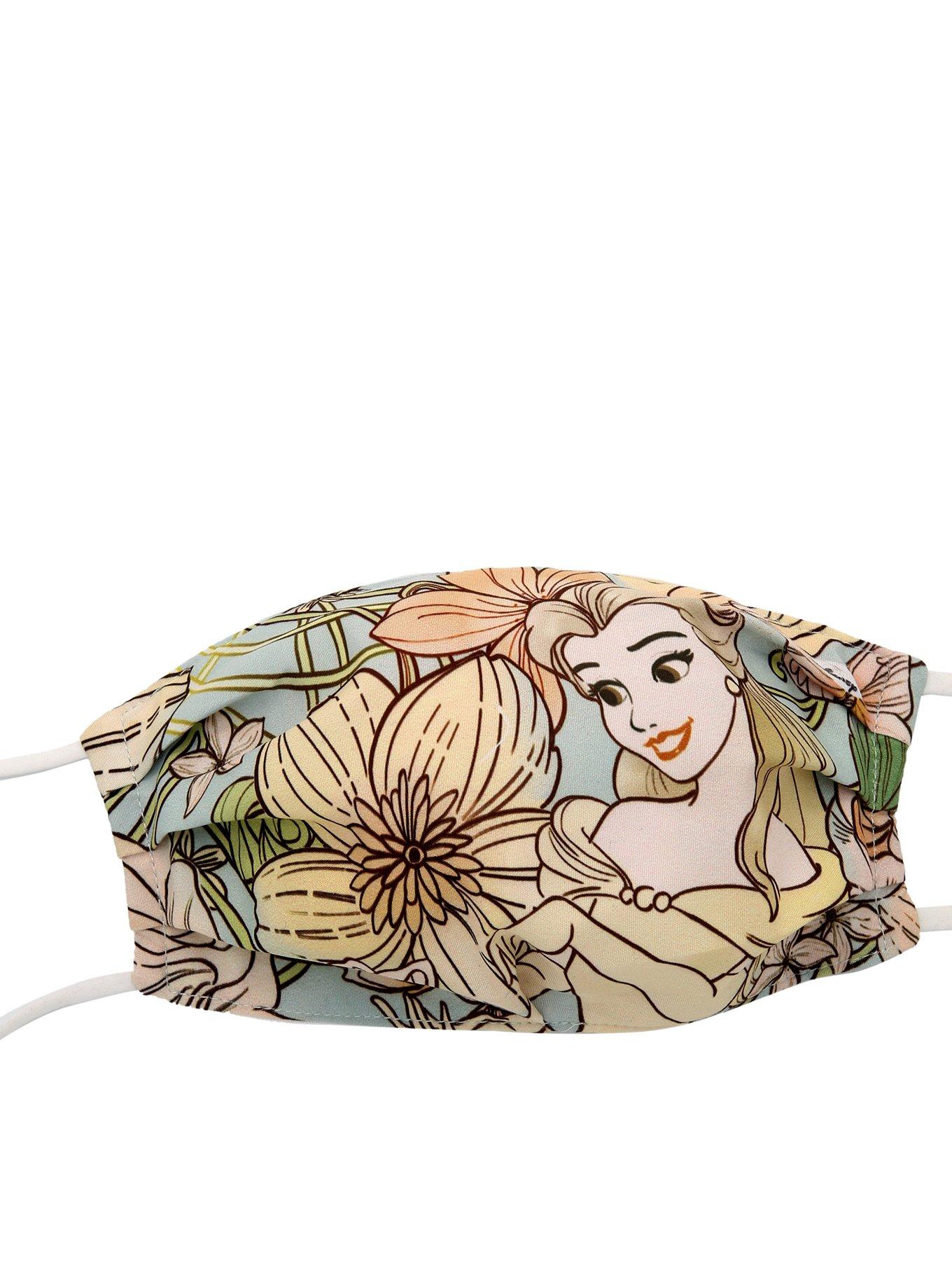 Disney Beauty And The Beast Floral Belle Fashion Face Mask, , alternate