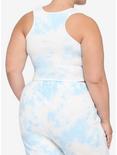 Baby Girl Butterfly Tie-Dye Girls Strappy Crop Tank Top Plus Size, BLUE, alternate