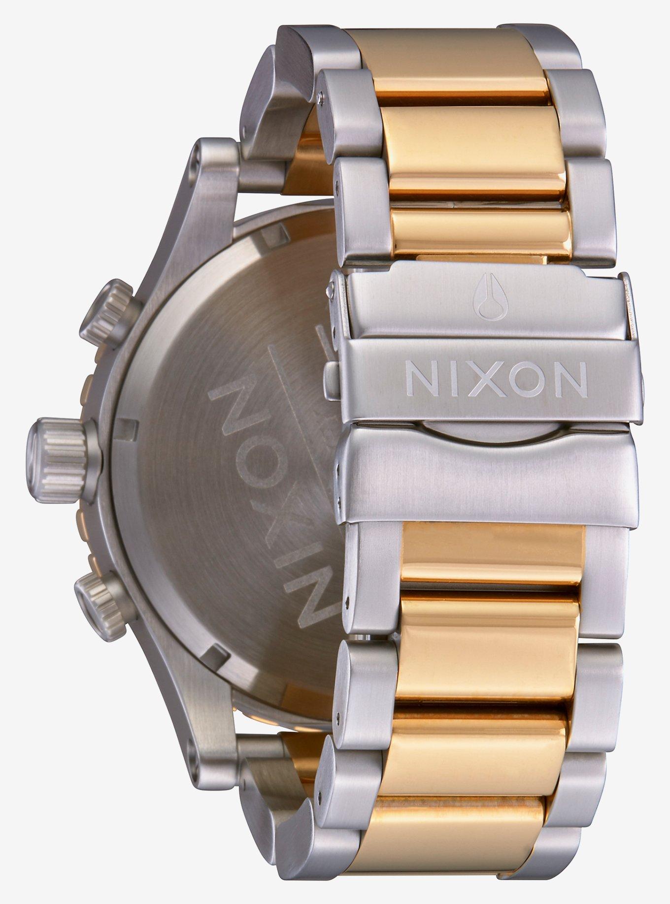 Nixon 51-30 Chrono Silver Gold Watch