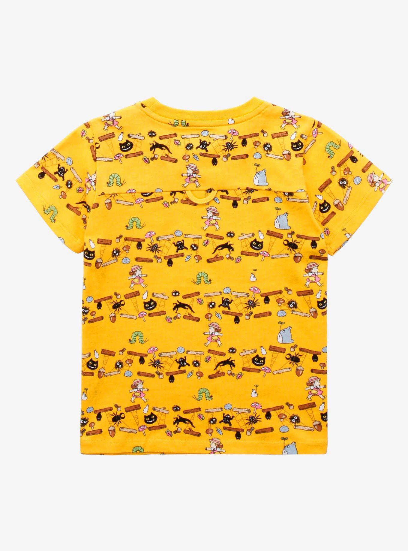 Studio Ghibli My Neighbor Totoro Mei & Friends Allover Print Toddler T-Shirt, DIJON MUSTARD, alternate