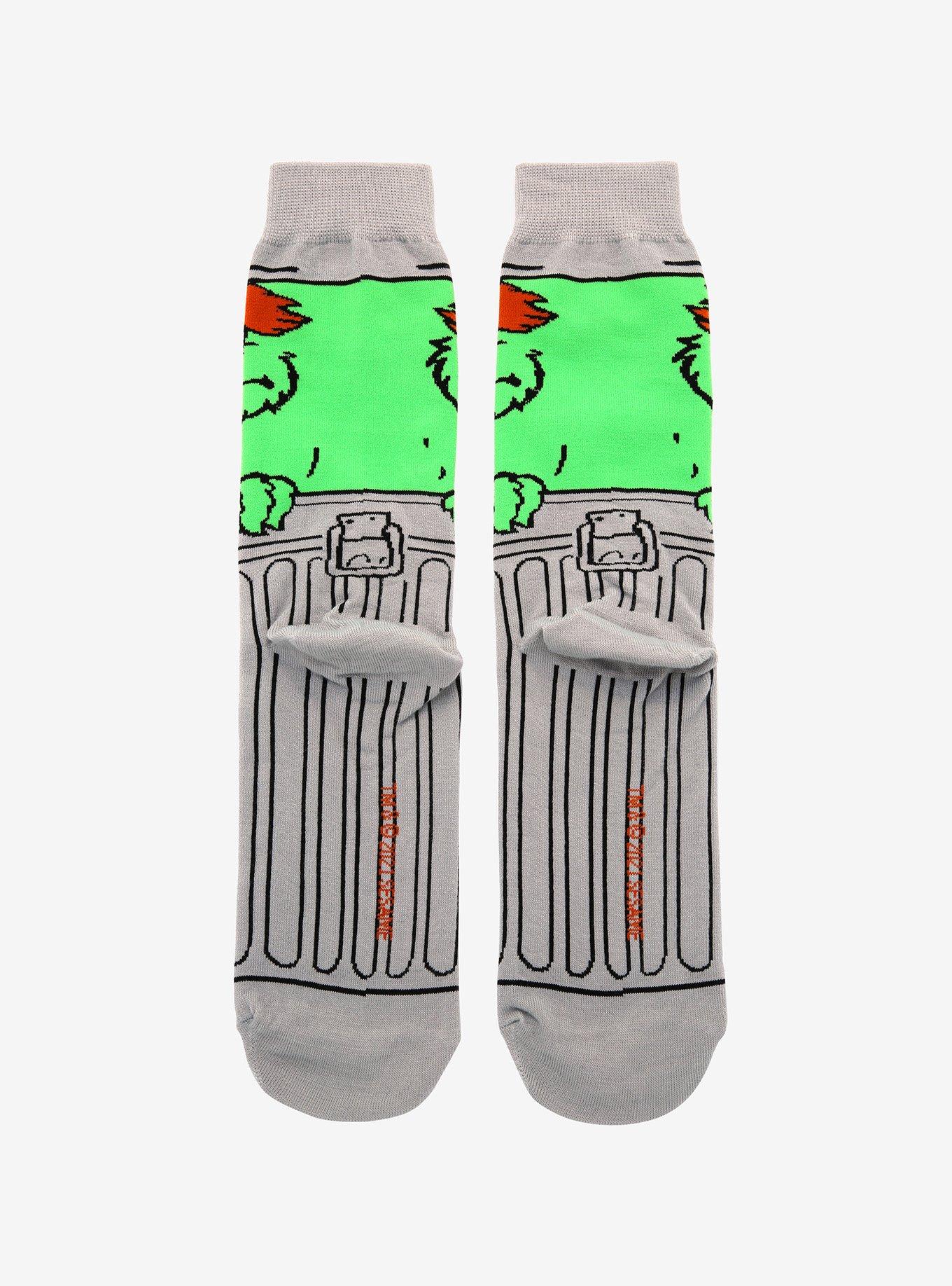 Sesame Street Oscar The Grouch Crew Socks, , alternate