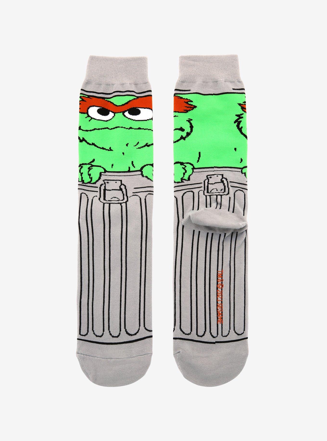 Sesame Street Oscar The Grouch Crew Socks, , alternate