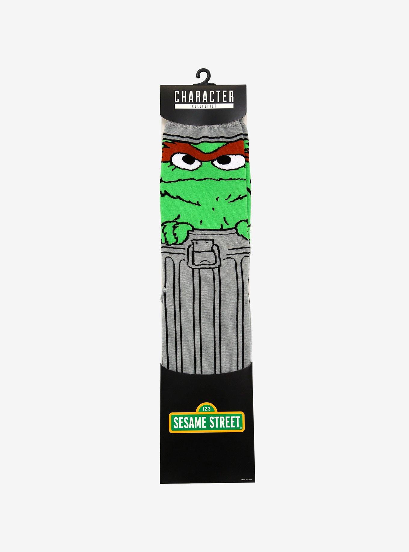 Sesame Street Oscar The Grouch Crew Socks, , alternate