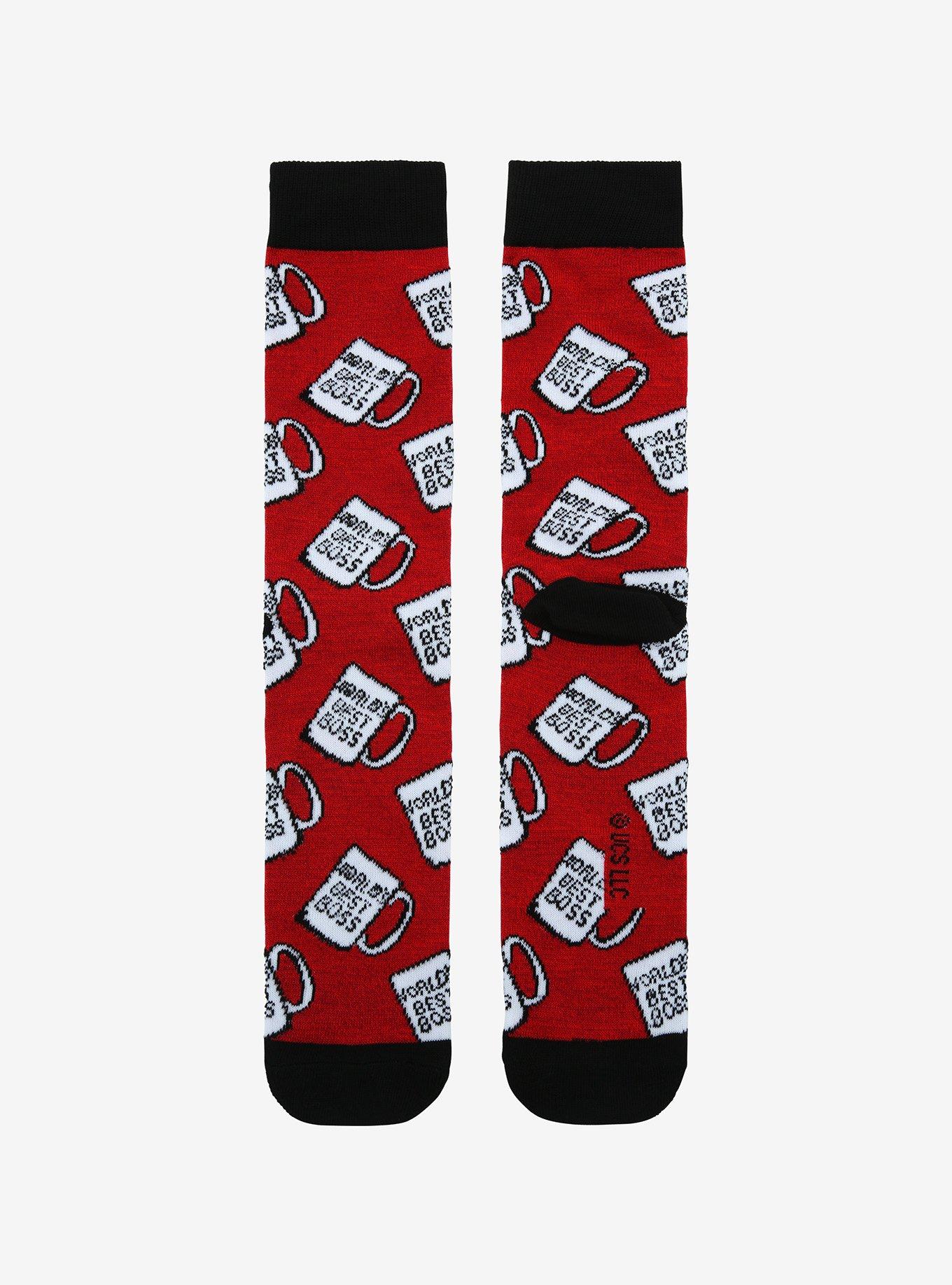 The Office World's Best Boss Mug Crew Socks, , alternate