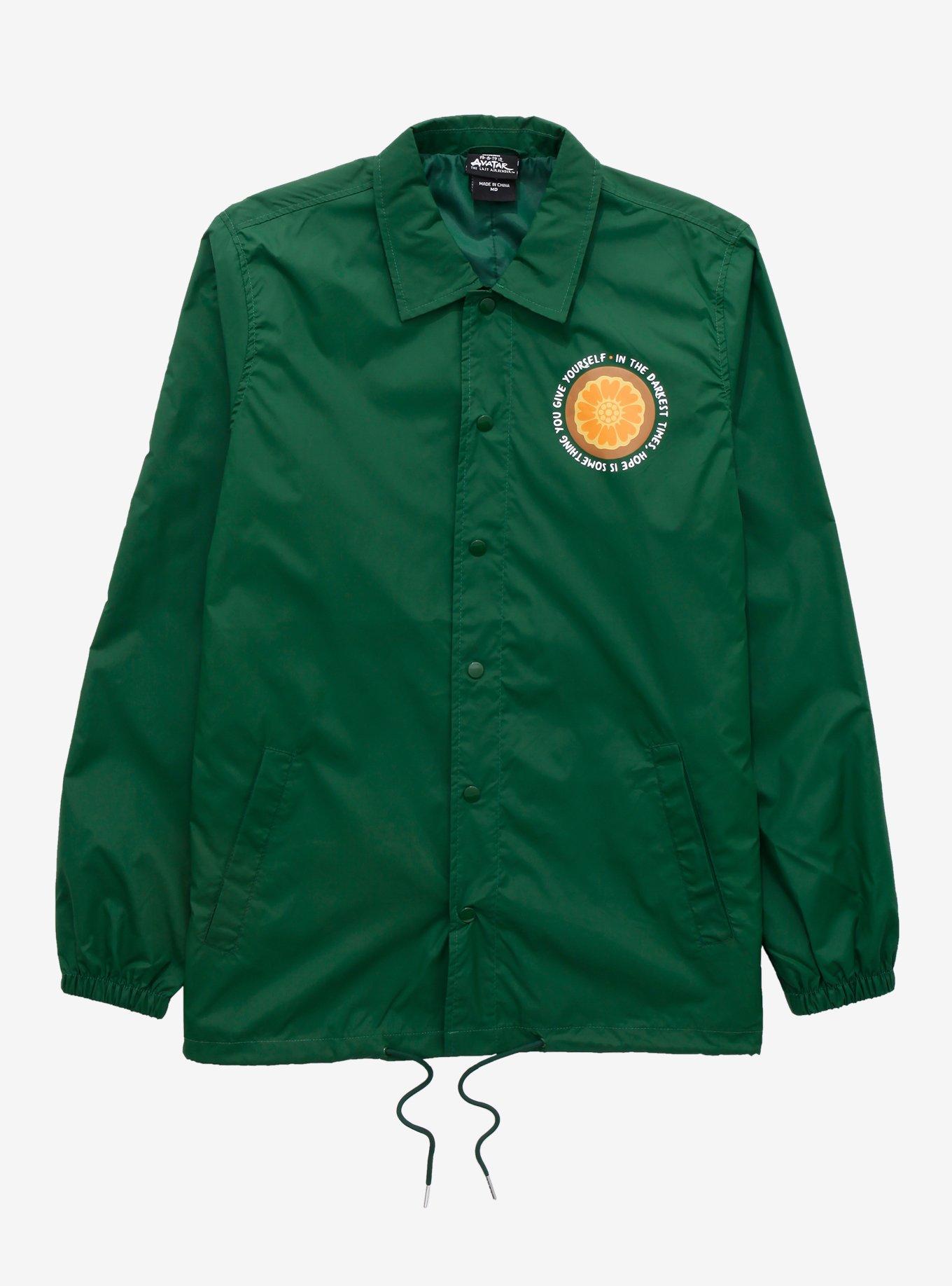 Avatar: The Last Airbender The Jasmine Dragon Coach's Jacket - BoxLunch Exclusive, OLIVE, alternate