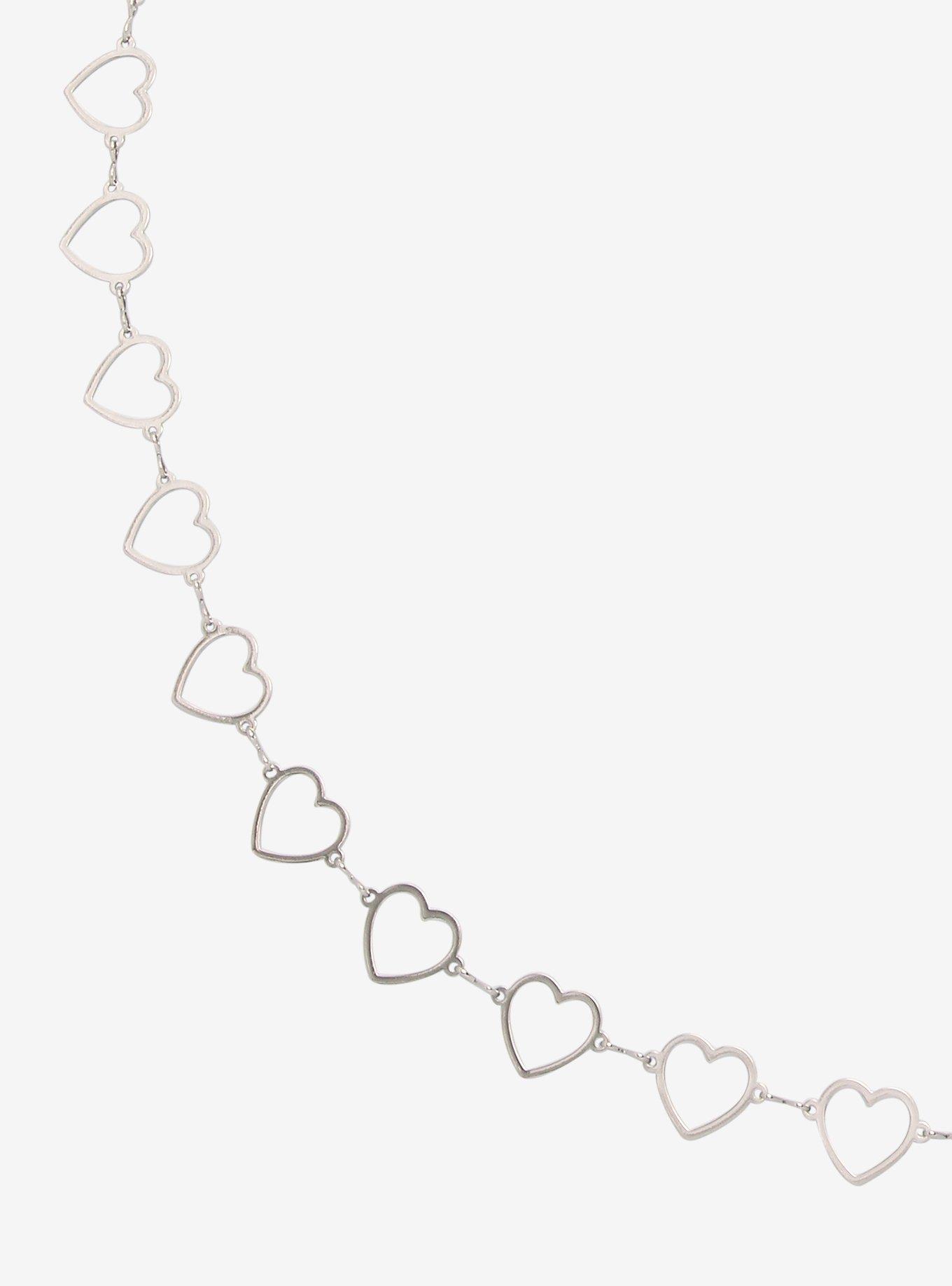 Heart Chain Belt, SILVER, alternate